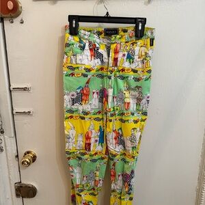 Versace Multicolor Graphic Pants